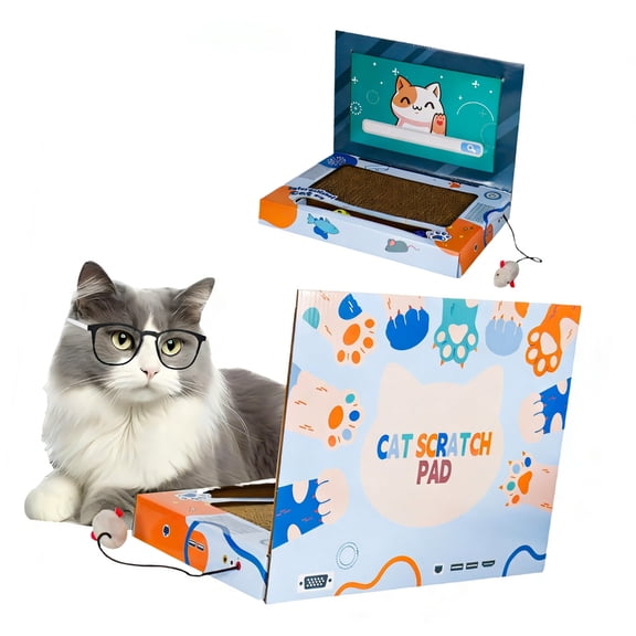 Funny Notebook Cats Scratcher Interactively Computer Styles Cats Scratching Pad for Kittens And Cats