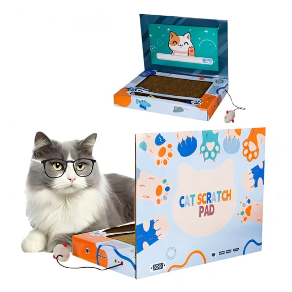 Funny Notebook Cats Scratcher Interactively Computer Styles Cats Scratching Pad for Kittens And Pet