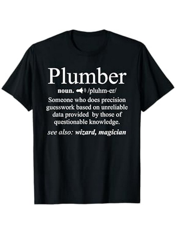 Plumber Definition T-Shirt Plumbing Gift Love T-Shirt