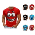 thumbnail image 1 of Funny Novelty 3d Emojs Graphic Tees for Men 2026 Summer Casual Short Sleeve Crewneck T Shirts, 1 of 5