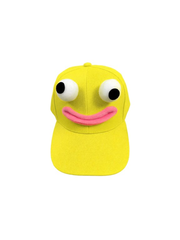 Funny Novelty Baseball Cap Big Mouth Pigtails Big Eyes Cute Cartoon Hat for Men Women Gift Funny Hat