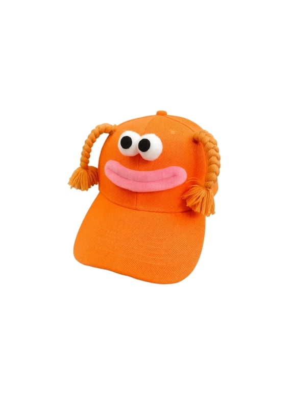 Funny Novelty Baseball Cap Big Mouth Pigtails Big Eyes Cute Cartoon Hat for Men Women Gift Funny Hat