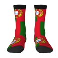 thumbnail image 1 of Funny Novelty Colorful Socks Portugal Flag Patterned Casual Crew Socks, 1 of 7