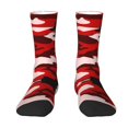 thumbnail image 1 of Funny Novelty Colorful Socks Red Camouflage Patterned Casual Crew Socks, 1 of 7