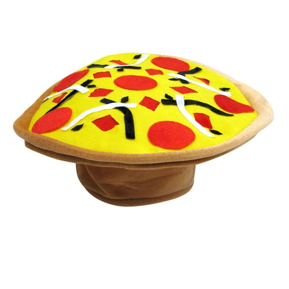 Funny Novelty Pepperoni Pizza Hat Pizzeria Chef Costume Accessory Gag Gift Joke Cap