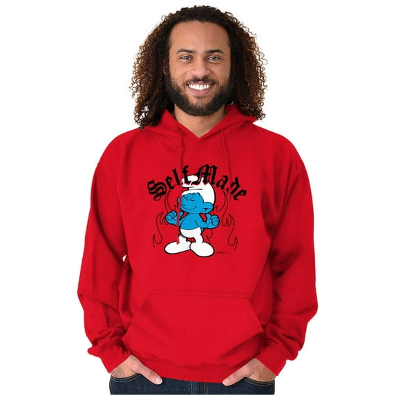 Funny Novelty Self Made Smurf Fire Hoodie Sweatshirt Women Men Brisco Brands M