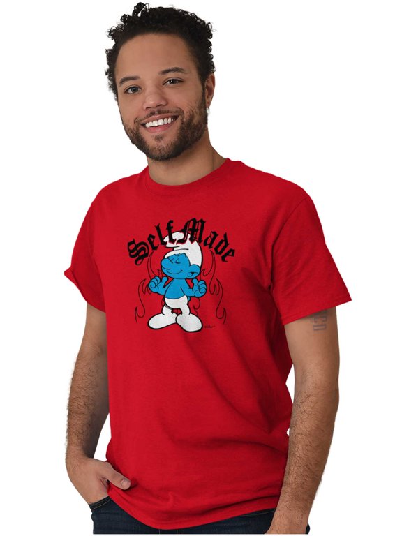 Funny Novelty Self Made Smurf Fire Men's Graphic T Shirt Tees Brisco Brands S