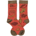 thumbnail image 1 of Funny Novelty Socks - I'm Thankful For Socks And Wine, 1 of 2