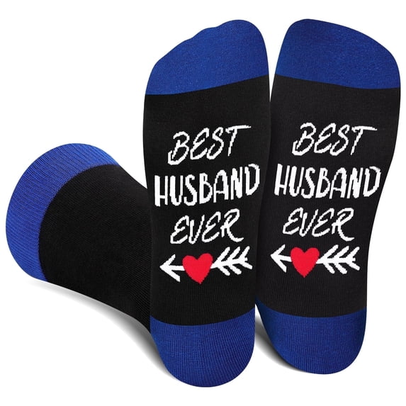 Funny Novelty Socks for Men Woman Valentine's Day Gift-Best Husband,Christmas Valentine Birthday Gifts for Him Men Boyfriend