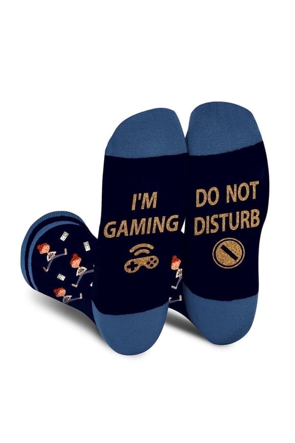 Funny Novelty Socks for Men Women Teenage Birthday Valentine Christmas Gifts-Do Not Disturb Gaming Socks for Men Boy