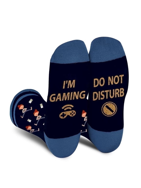 Funny Novelty Socks for Men Women Teenage Birthday Valentine Christmas Gifts-Do Not Disturb Gaming Socks for Men Boy