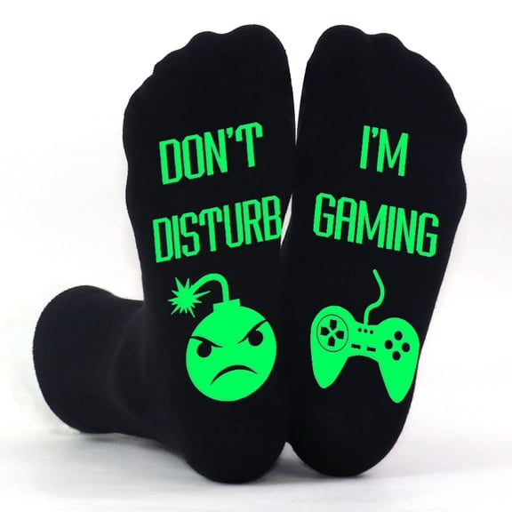 Funny Novelty Socks for Men Women Teenage Birthday Christmas Gifts-Do Not Disturb Gaming