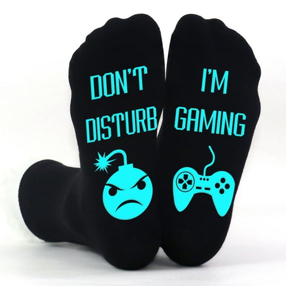 Funny Novelty Socks for Men Women Teenage Birthday Christmas Gifts-Do Not Disturb Gaming