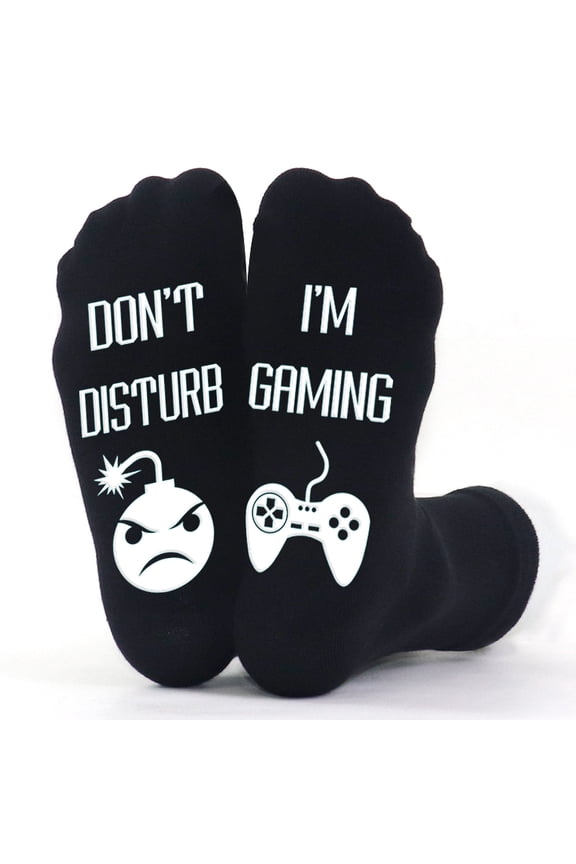Funny Novelty Socks for Men Women Teenage Birthday Christmas Gifts-Do Not Disturb Gaming