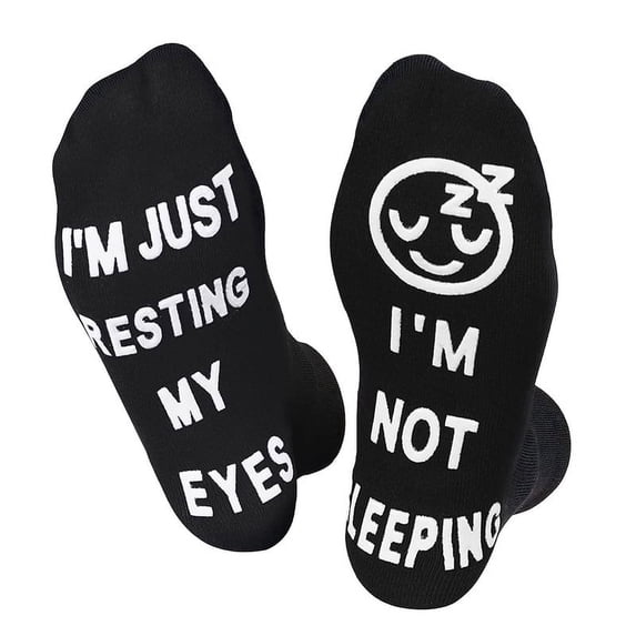Funny Novelty Socks for Men Women Teenage Birthday Valentine Christmas Gifts-I'M Not Sleeping,Socks for Men Boy Teen Adult