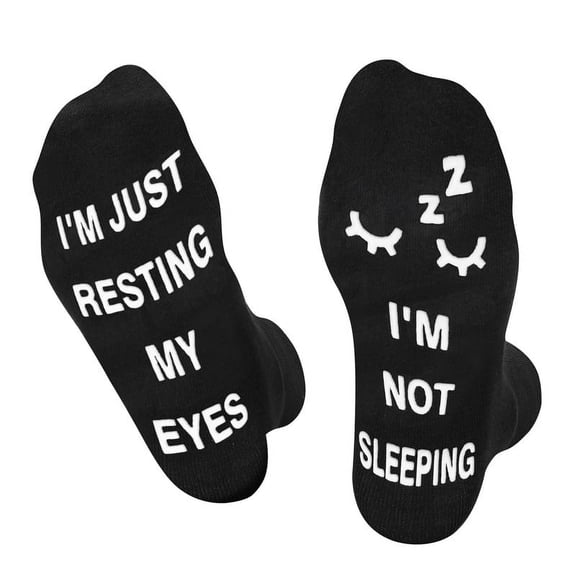 Funny Novelty Socks for Men Women Teenage Birthday Valentine Christmas Gifts Socks for Men Boy-I'M Not Sleeping