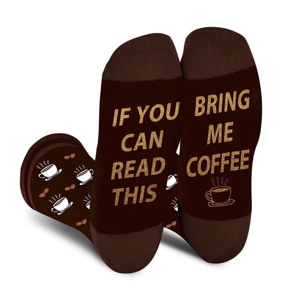 Funny Novelty Socks for Men Women Teenager Birthday Valentine Christmas Gifts-'IF YOU CAN READ THIS,BRING ME COFFEE'