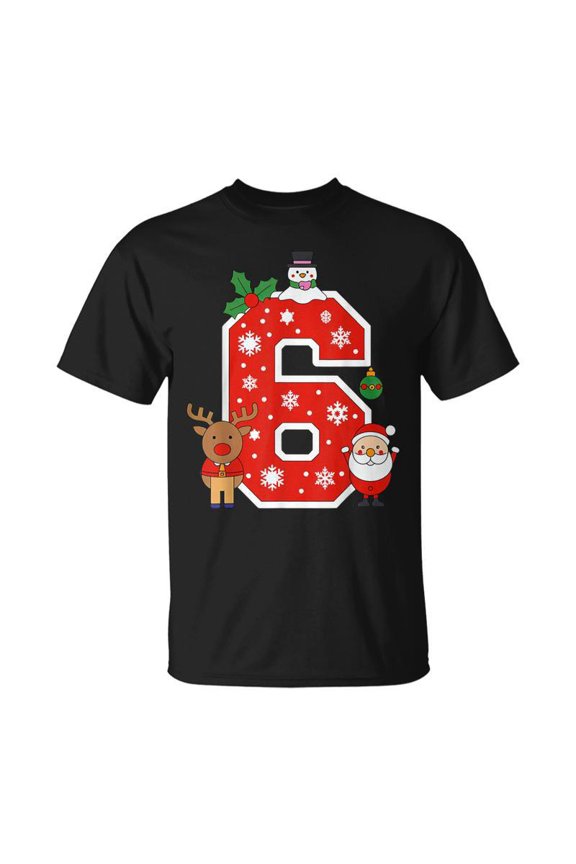 Funny Number 6 67 Meme Couple Pajamas Christmas Matching Gift Unisex T-Shirt, for men & women, up to size 5XL