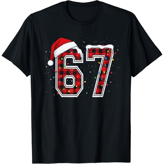 Funny Number 67 Aura 67 Christmas Holiday Women Xmas T-Shirt