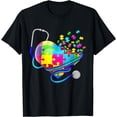 thumbnail image 1 of Funny Nurse Autism Puzzle Stethoscope Heart T-Shirt, 1 of 4