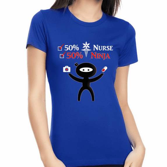 Funny Nurse Gifts for Women Nurse Shirts for Women Best Nursing Student Gifts Ninja Nurse Shirt