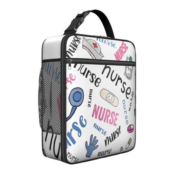 Funny Nurse Lunch Bag – Cute Nurse Life Nursing Future Nurse Saving Lives Every Day Insulated Thermal Food Container Tote