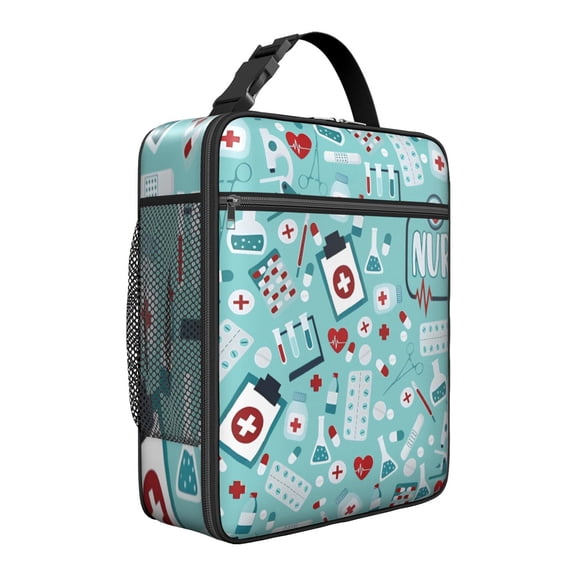 Funny Nurse Lunch Bag – Cute Nurse Life Nursing Future Nurse Saving Lives Every Day Insulated Thermal Food Container Tote