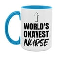 thumbnail image 1 of Funny Nurse Mug, World’s Okayest Nurse, 11Oz Or 15Oz White Ceramic Coffee Cup, Novelty Gift For Nurse, 1 of 9