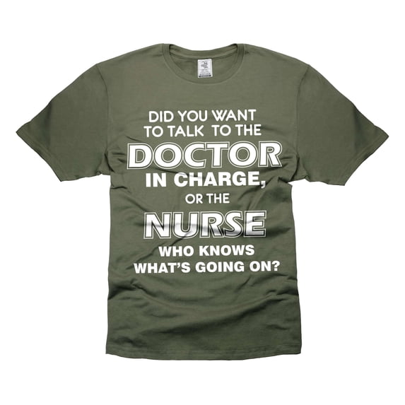 Funny Nurse Shirt Medical Funny Tee Shirts Gift For Her Shirt For Women Nurse Gift Ideas (Medium Military Green)