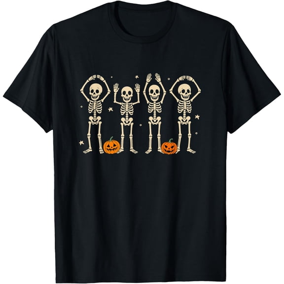 Funny O-H-I-O State Skeleton Ohio Halloween Vintage T-Shirt - Classic Pumpkin spice graphic tee Unisex 100% Cotton Crew Neck T-Shirt Breathable Casual Everyday Wear Affordable Graphic Soft Cheap t sh