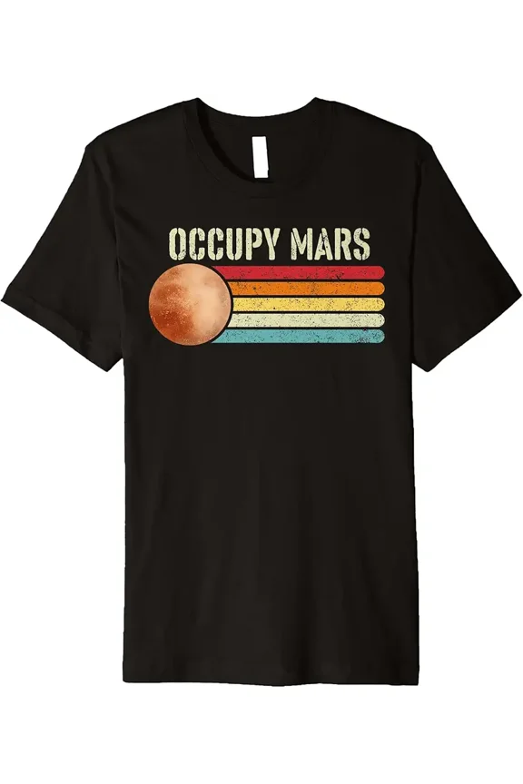 Funny Occupy Mars Explorer Space Vintage Premium T-Shirt