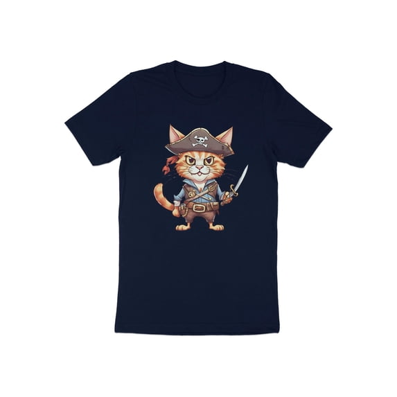 Funny Ocean Sea Pirate Sailor Cat Kitten Marine Cruise Gift T-Shirt Pirate Cat Kitten Sailor Birthday Holiday Presents Men Women Tshirt