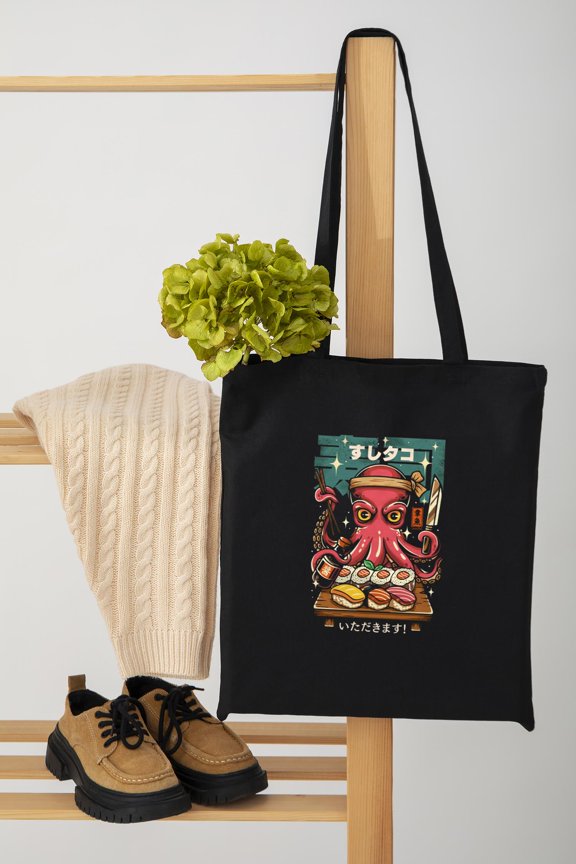 Funny Octopus Sushi Master Japanese Food Art Unisex Tote Bag D392055