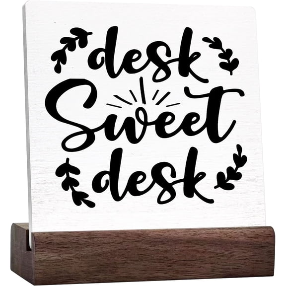 Funny Office Ceramic Desk Sign Desk Sweet Desk Sign Sweet Desk Decor For Home Office Cubicle Table Decor, Office Gift For Friend Coworker Employee