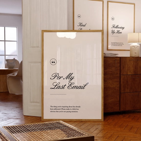 Funny Office Definition Prints: Work FromPoster Vintage Style , Poster Print Only