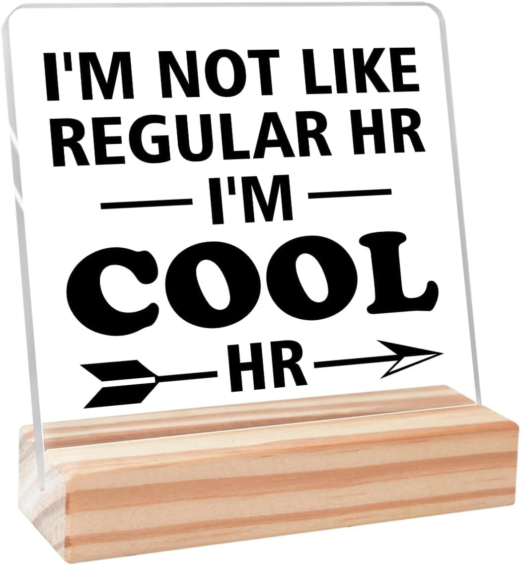 Sarcastic Wooden Block Desk Calendar - Acrylic Sign With Humor Quotes, Office Decor