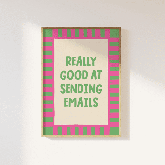 Funny Office Poster, Colorful Workspace Wall Art, Work From Home Decor, Poster Only
