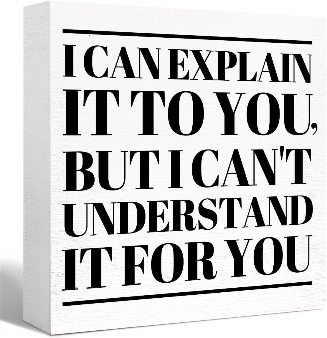 Funny Office Wood Box Sign I Can't Explain It to You but I Can't ...