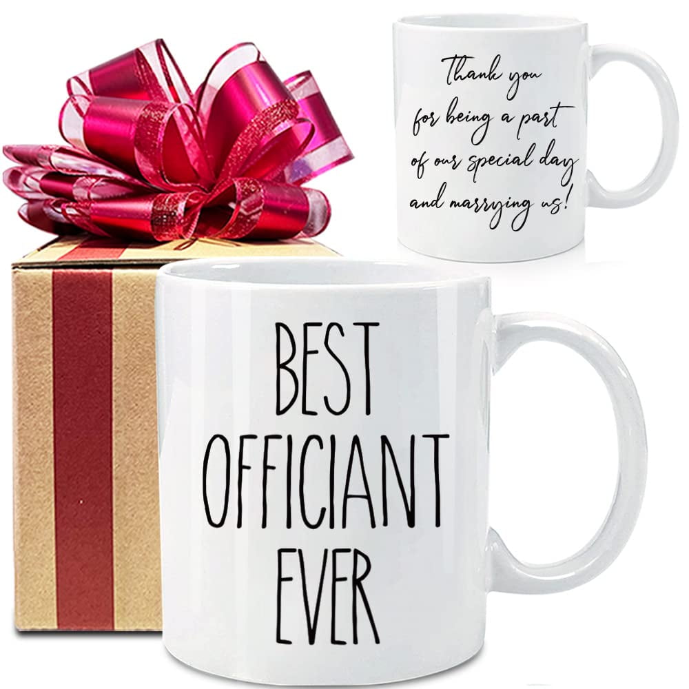 Funny Officiant Coffee Mug, Personalized Wedding Registry Gift for  Officiants, Bride Groom Thank You Present, Just Married Ceramic Cup, Bridal  Party Souvenir, White - Walmart.com, image size:1000x1000