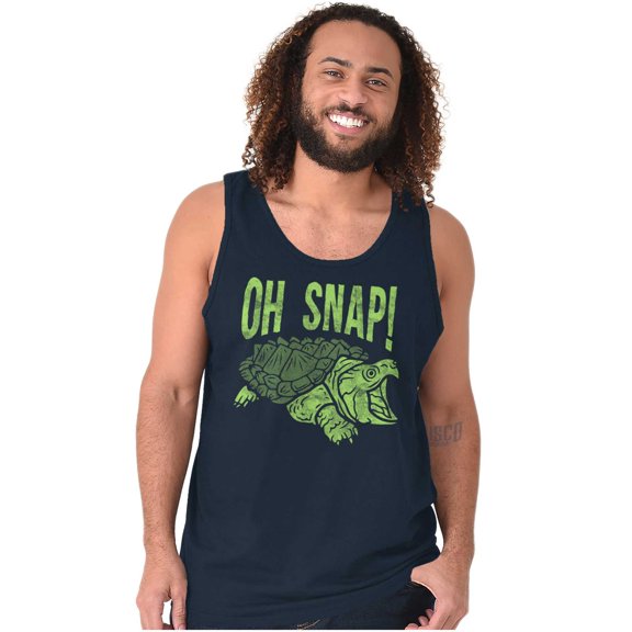 Funny Oh Snap Turtle Animal Pun Plus Size Graphic Tank Top Brisco Brands 2X