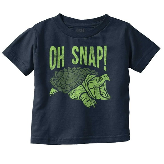 Funny Oh Snap Turtle Animal Pun Toddler Boy Girl T Shirt Infant Toddler Brisco Brands 5T