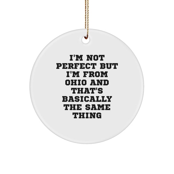 Funny Ohio Circle Ornaments Gifts From Men Women Friends Family - Christmas Unique Ohio Circle Ornament