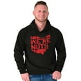 thumbnail image 1 of Funny Ohio OH We're Nuts State Shape Hoodie Sweatshirt Women Men Brisco Brands L, 1 of 6