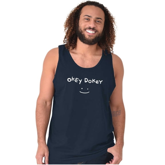 Funny Okey Dokey Happy Face Joke Plus Size Graphic Tank Top Brisco Brands 2X