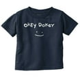 thumbnail image 1 of Funny Okey Dokey Happy Face Joke Toddler Boy Girl T Shirt Infant Toddler Brisco Brands 2T, 1 of 1