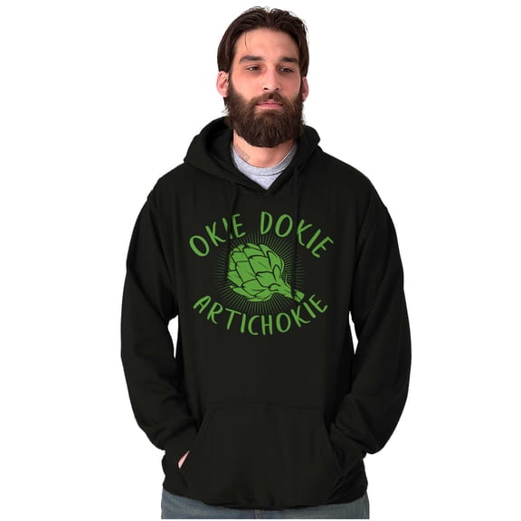 Funny Okie Dokie Artichokie Joke Unisex Plus Fleece Graphic Hoodie Brisco Brands 2X
