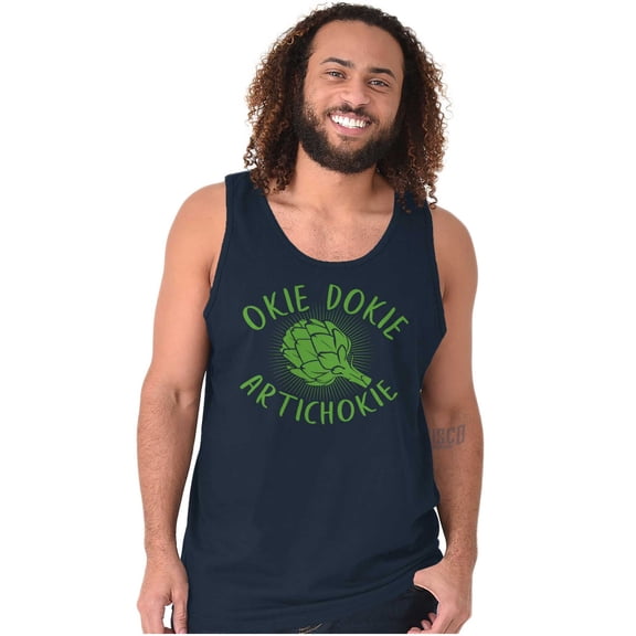 Funny Okie Dokie Artichokie Joke Plus Size Graphic Tank Top Brisco Brands 2X