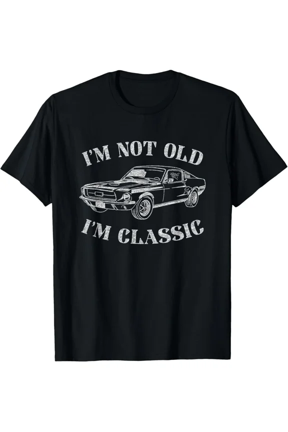 Funny Old Man Guy Humor Saying Classic Car Graphic Retro Unisex T-Shirt, for men & women, up to size 5XL