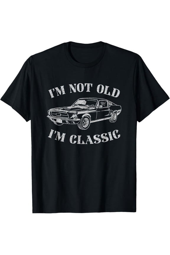 Funny Old Man Guy Humor Saying Classic Car Graphic T-Shirt