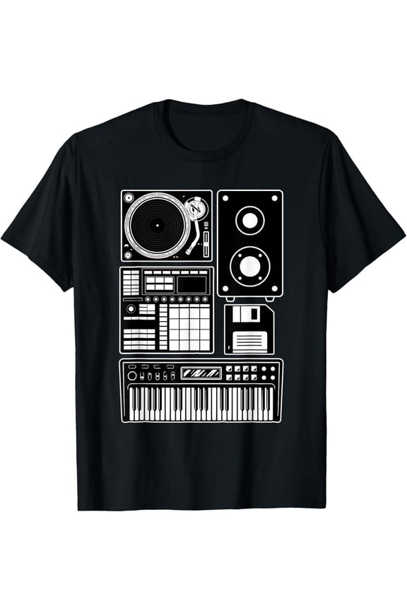 Funny Old School Hip Hop Rapper Beat Maker Rap Music T-Shirt men and women can wear, black, white, gifts